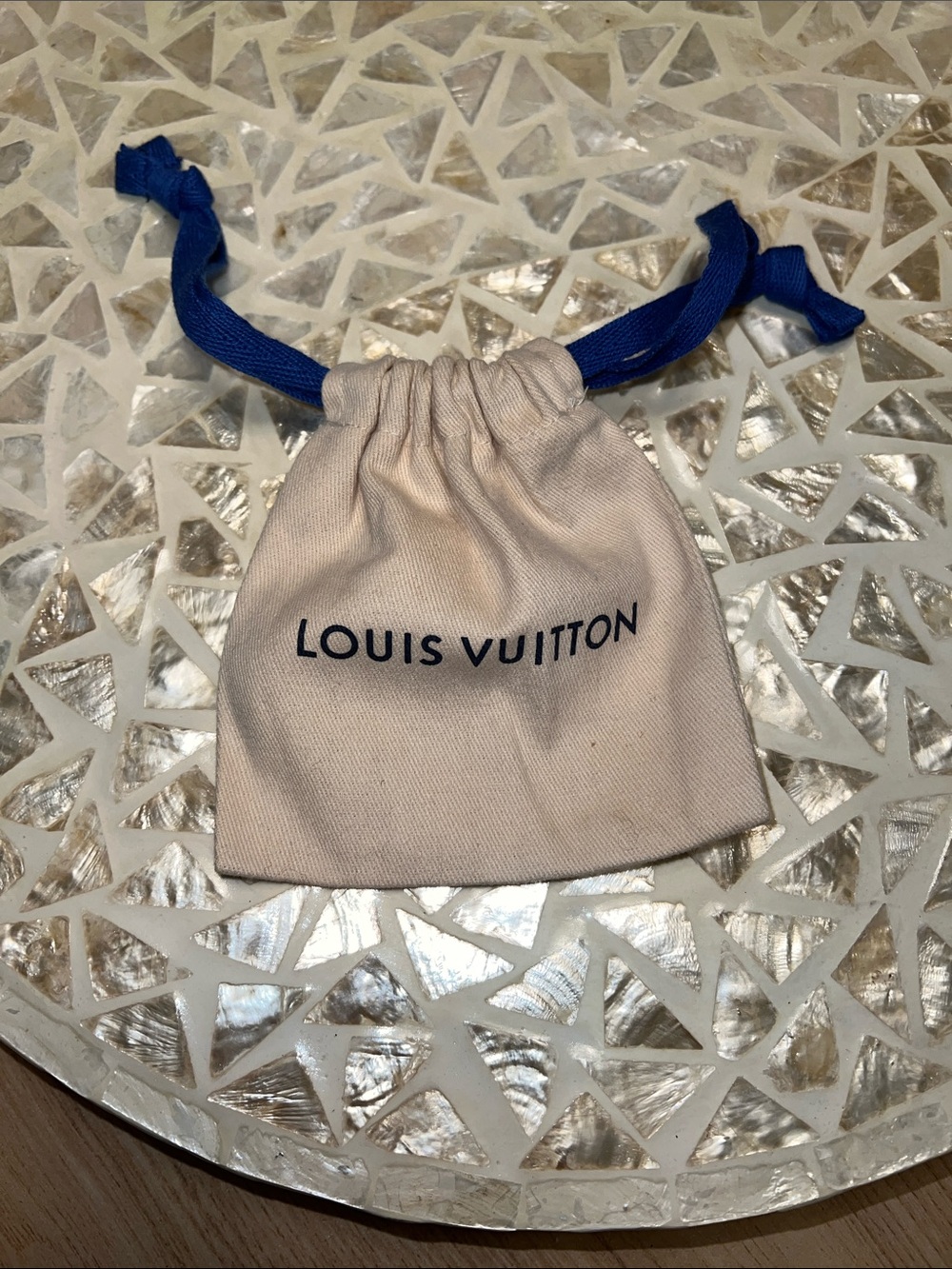 Authentic Louis Vuitton Mini Drawstring Dust Bag
